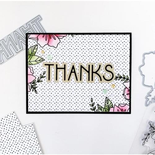NewThanks letter metal Cutting Dies Stencils DIY Scrapbooking Paper/photo Cards Embossing Dies
