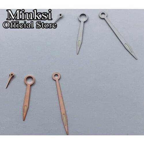 Miuksi silver/rose gold watch hands fit ETA 6497,6498 sea gull ST36 Movement