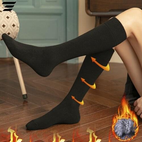 3 Pair/set Thicken Warm Sleep Socks Thicken Women Girls Solid Color Casual Non Slip Warm Winter Mid Tube Cute Socks