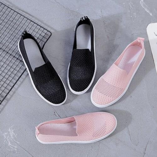 2020 New Summer Breathable Womens Flat Shoes Woman Casual Flats Women Sneakers Mocassin Femme Espadrilles Hollow Out