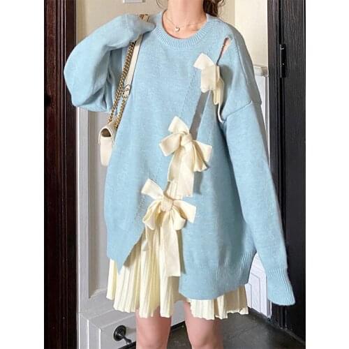 Autumn Winter Knitted Striped Sweater Women Casual 2021 Oversized Pullovers Sweaters Loose Warm Jumper Streetwear Teen Knitwear