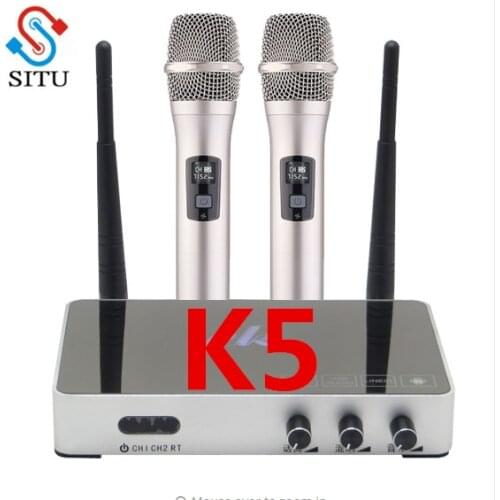 Handheld Wireless Karaoke Microphone Karaoke player Home Karaoke Echo Mixer System Digital Sound Audio Mixer Singing Machine K5