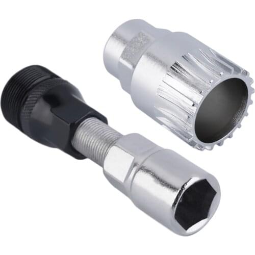 Practical Bicycle Bike Cycling Crank Wheel Extractor Bottom Bracket Removal Tool Set Crankset Pedal Remover Silver