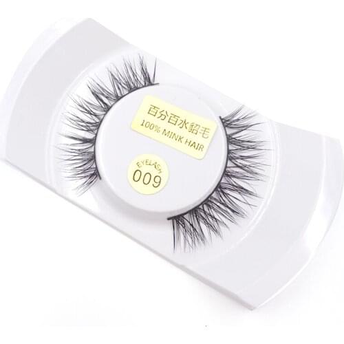 1 Pair Professional False Eyelashes 100% Mink Hair Handmade Curled Eyelashes Beauty Cosmetic Tools Essential