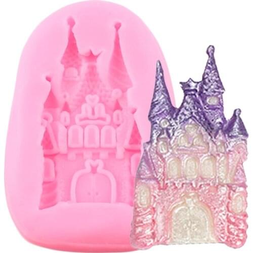 Princess Castle Silicone Mold Fondant Mold Baby Birthday Cake Decorating Tools Cookie Candy Polymer Clay Chocolate Gumpaste Mold