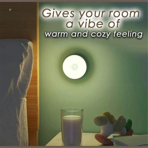 Smart Human Body Induction Mini Night Light Motion Sensor USB charging LED Light Bedside LED Night Light Lamp Home Decoration