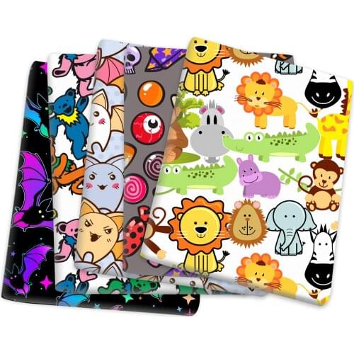 50*145cm Cartoon Printed Polyester Cotton Fabric for Tissue Sewing Quilting Fabrics Needlework Material DIY Handmade,c20910