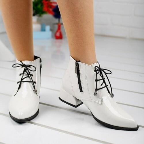 Ayakland 631-03 Daily 3 Cm Heel Women 'S Japanned Leather Boat shoes Womens shoes Woman boots women heels Womens sports shoes Women boot