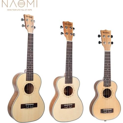 NAOMI Ukulele Acoustic Ukulele Student Ukulele 4 Strings Guitar Hawaii Guitar Guitarra 21" 23" 26" Ukulele Option NEW