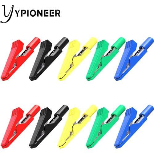 Cleqee P2009 6Colors Full Insulated Crocodile clip connect 2mm Banana Female Adapter Test Probe Alligator Clip