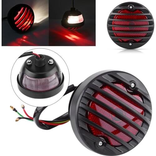 Tail Brake Light Lights For Harley Bobber Chopper Scooters ATV Black Round FOR Motorcycle Motocicleta