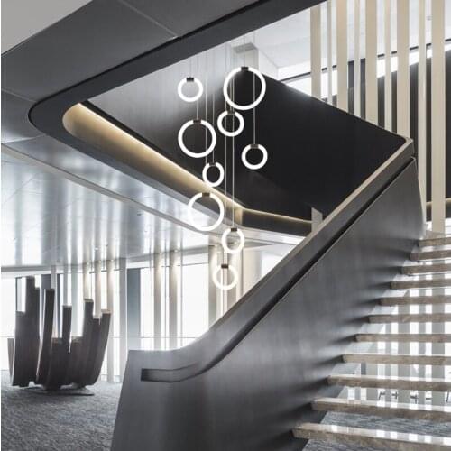 Gold/black Led pendant lights for diningroom Living room villa hotel pendant lamp lustre led Hanging nordic lamp light fixtures