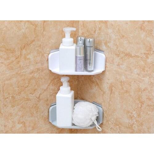 1PC Suction Cup Corner Shower Shelf Bathroom Shampoo Shower Shelf Holder Kitchen Storage Rack Organizer LF 238