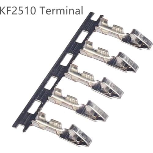 100pcs / lot KF2510 cold-pressed terminal reed terminal connector rubber shell shrapnel terminal copper