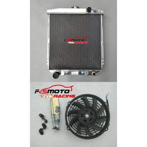 3 Row Aluminum Radiator +Fan For 1954-1956 56 55 54 Ford FAIRLANE CAR Fit SEDAN WAGON MAINLINE