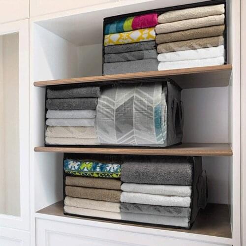 3Pcs/set Thickened Non-woven Quilt Storage Bag Clothes Storage Box Travel Portable Storage Box Folding Closet Blanket Organizer