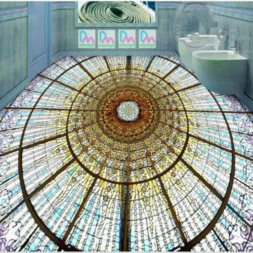 Beibehang Large custom flooring stickers 3d stickers abstract pattern fantasy waterproof slippery thick wear mural