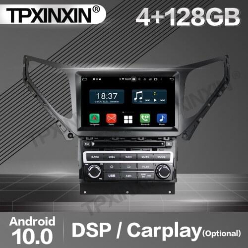 4+128G Carplay Car Radio 2 Din Stereo Receiver Android For Hyundai Azera 2015-2017 2018 GPS Navi Player Audio Recorder Head Unit