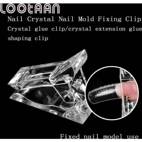 Lootaan 5Pcs/10Pcs Set Nail Clip Building UV Builder Gel DIY Manicure Plastic Extension Clamp Manicure Art Builder Tools