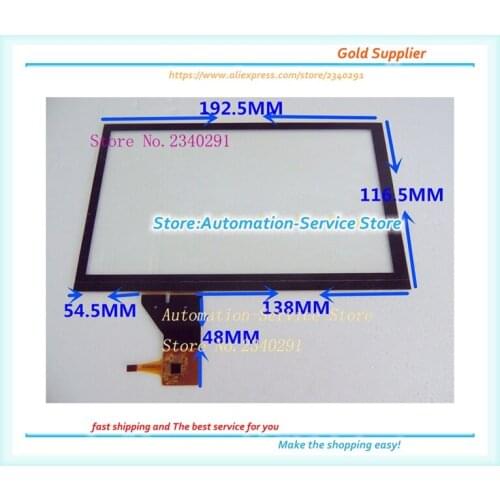 8 Inch LCD Capacitive Touch Screen 192.5*116.5 For Car Navigation Screen Chip GT811 New