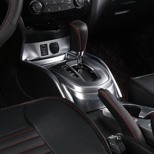 Car-styling ACCESSORIES case FIT FOR 2016 NISSAN QASHQAI J11 AT AUTOMATIC GEAR SHIFT KNOB COVER INTERIOR CENTER CONSOLE