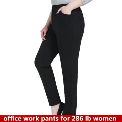 4XL 6XL 8XL 9XL Plus Size Women Pencil Pants Fashion Large Size Female Trousers Women 2020 Long Pants for Women Black Slim