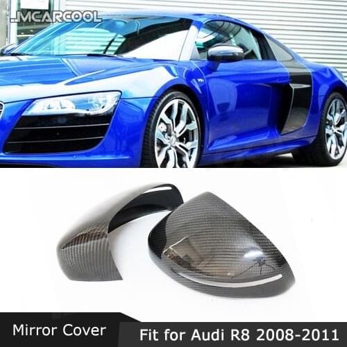 Carbon fiber/ABS Material Add on Mirror Covers Fit For Audi R8 2008 2009 2010 2011