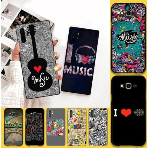 Graffiti I love music Phone Case For Samsung Galaxy Note20 ultra 7 8 9 10 Plus lite J7 J8 Plus M21 M30S