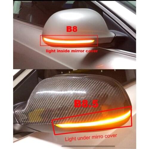 Dynamic Mirror Indicator for Audi B8 B8.5 A4 A5 Q3 SQ3 A6 C6 4F A3 8P S4 S5 S6 Side Mirror LED Turn Signals Flowing