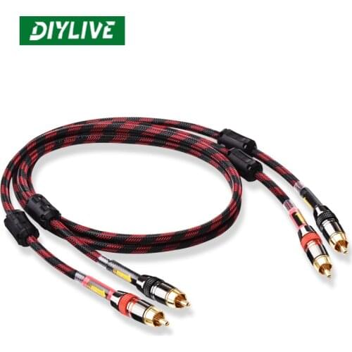 DIYLIVE HIFI monster fever high purity copper double RCA double lotus signal audio cable power amplifier cable