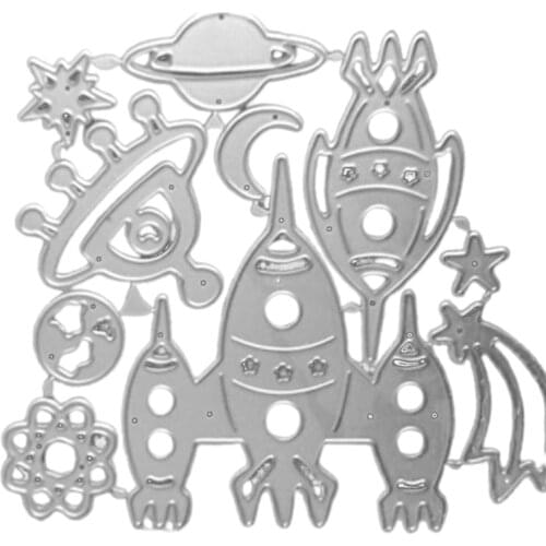 Planet Moon Metal Cutting Die Stencil DIY Scrapbooking Album Paper Card Template