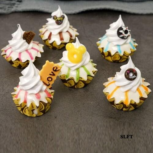 Simulation food bakery pastry baking dessert house cake house shop store decor fruit sundae ice cream paper cup fake cake