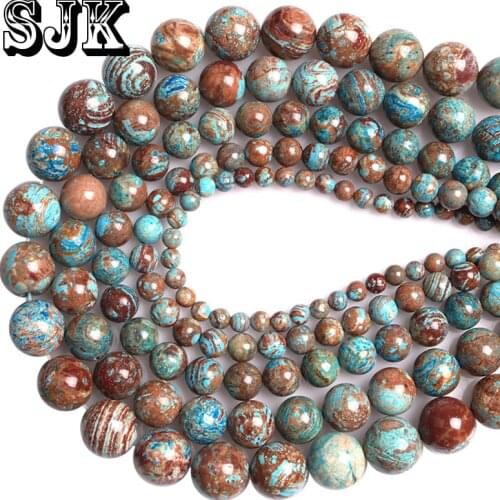 Natural Blue Stripes Agates Stone Blue crazy lace agates beads Round Loose beads 4 6 8 10 12mm For Bracelet Jewelry Making