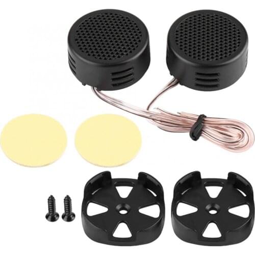 Mini Car Speaker Audio Tweeter 200mm 98dB Loudspeaker Automobile Speaker Strong sound output facilitate assembly Black 12V 500W