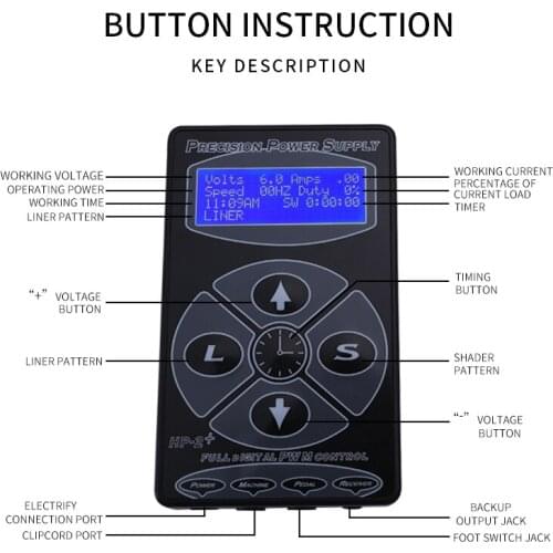 Tattoo Power Regulator HP2 Multifunctional Transformer HP2 Motor Machine Universal Pedal