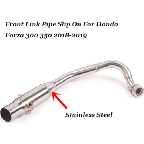 Motorcycle Slip On For Honda FORZA300 350 2018 2019 Exhaust Modified Escape Muffler Titanium Alloy Mid Link Pipe