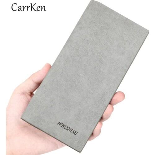 Mens Wallet Long Male Clutch Wallets Ultra-Thin Korean Version Youth Purse Pocket Cartera leather Card Holder 2021 Coin Pocket