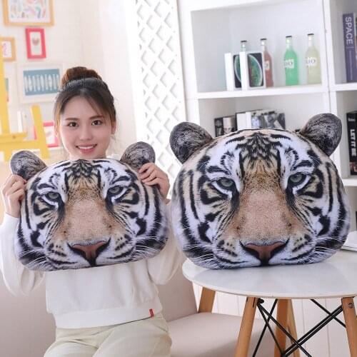 Soft and comfortable tiger pillow simulation tiger sofa cushion Plush filled pillow cushion a gift for friends
