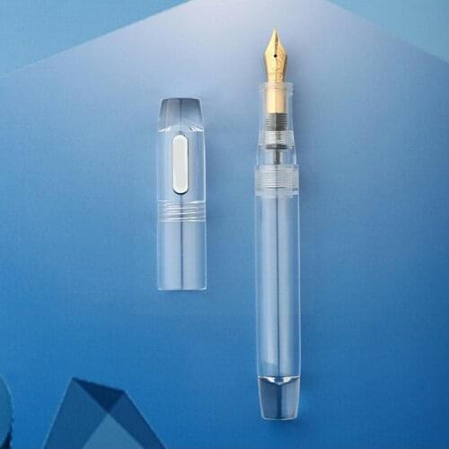 Transparent Large-Capacity Fountain Pen Eyedropper EF A F Students Pen Set Pen Filling Writing / Converter With Nib Gift In N6V0