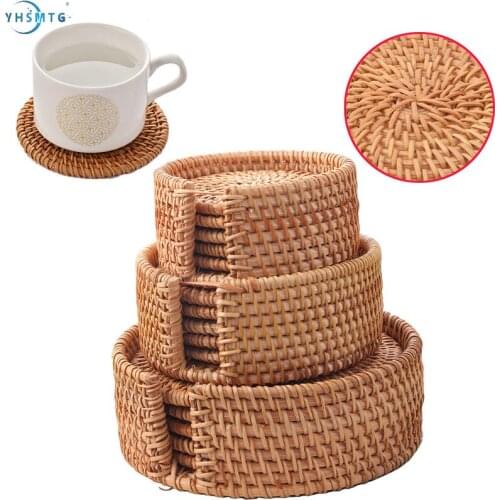 Rattan Tray Set Storage Weed Decoration Kitchen Food Container Serving Square Sundries Dishes Tea Plate Accessories Organization