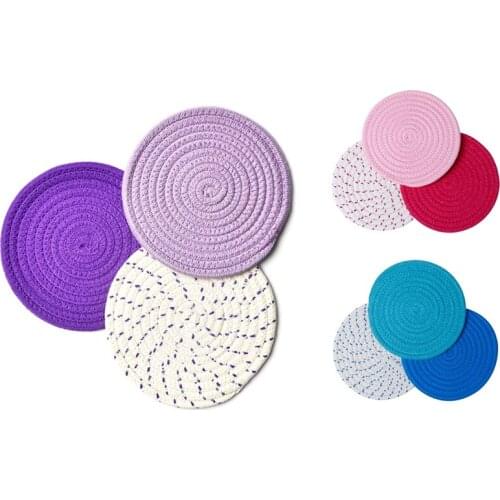 Potholders Trivets Set Thread Weave Stylish Coasters, for Cooking and Baking