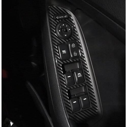 For kia forte K3 RHD 2012-2015 2016-2018 Gear panel Outlet Glass Lift Switch Panel decoration Frame Carbon Fiber Pattern