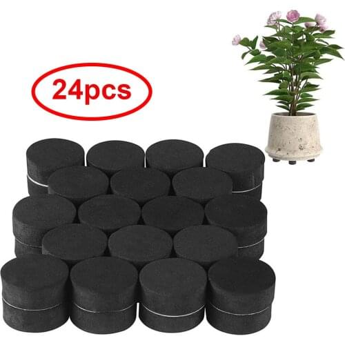 24Pcs Flower Plant Pot Feet anti-slip mat Risers Natural Rubber Pot Mat Invisible Plant Pots Risers Pad