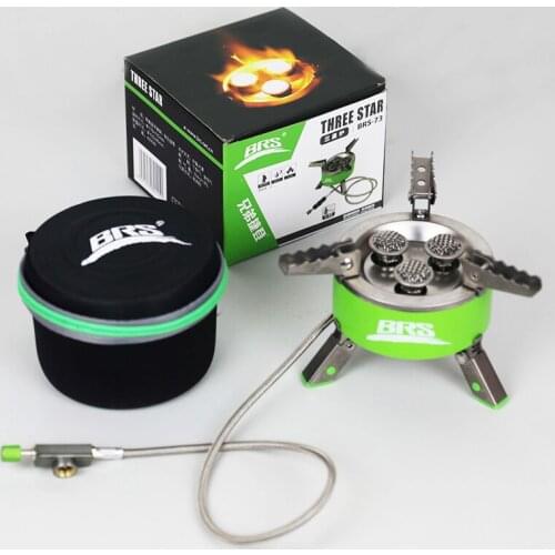 4200W Watt Outdoor Gas Cooker Camping Burner Cooking Advantages Portable Portable Folding Portable 3 Fire Source Burner BRS-73