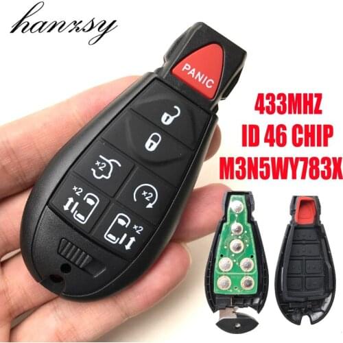 7 Button 433Mhz Remote key For Chrysler 300C Voyager 2008 2009 2010 Jeep Cherokee Dodge Caliber Journey M3N5WY783X PCF7941 Chip