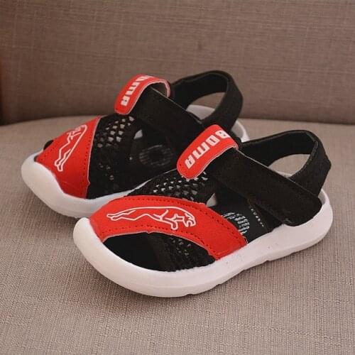 2020 summer kids shoes brand open toe toddler boys sandals orthopedic sport pu leather baby boys sandals shoes