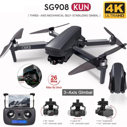 SG908 GPS Drone with 4K HD Camera 3-Axis Gimbal WiFi FPV Profesional Dron Foldable Quadcopter distance 1.2km VS SG906 PRO 2 MAX