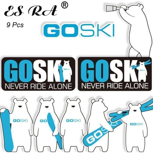 Snowboard sticker Outdoor Sport stickers Pegatinas 9 Pcs/Set for Lugguage Bottle Ski Laptop Waterproof Decals Removeable