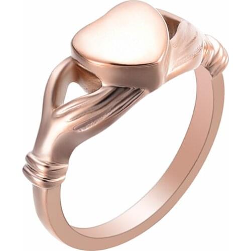 Urn Rings Blank Heart Urns Rings Cremation Ashes Keepsake Memorial Locket pendant 316 L Health Stainless steel Ashes Rings