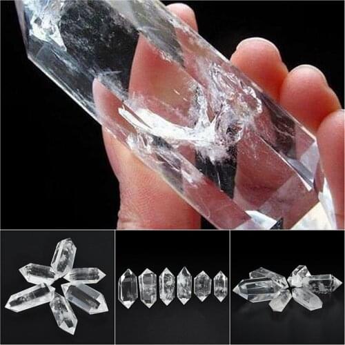 50-60MM 100% Natural White Fluorite Crystal Quartz Crystal Stone Point Healing Hexagonal Wand Treatment Stone